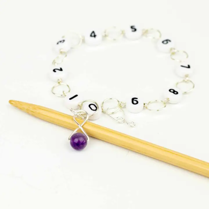 Amethyst Chain Row Counter by Twice Sheared Sheep