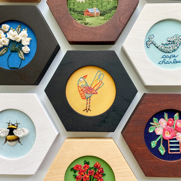 Hexagon Embroidery Hoop Frame for 3" Hoops