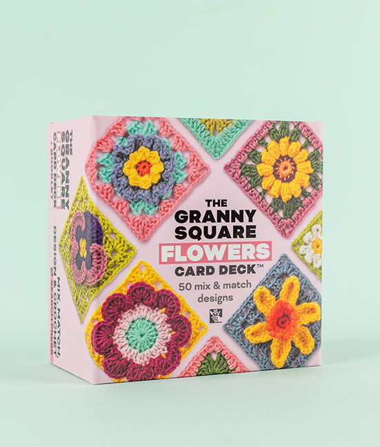 The Granny Square Flowers Card Deck, The 50 mix and match designs by Claire Montgomerie