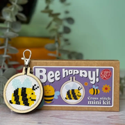 'bee Happy!' Mini Matchbox Cross Stitch Kit