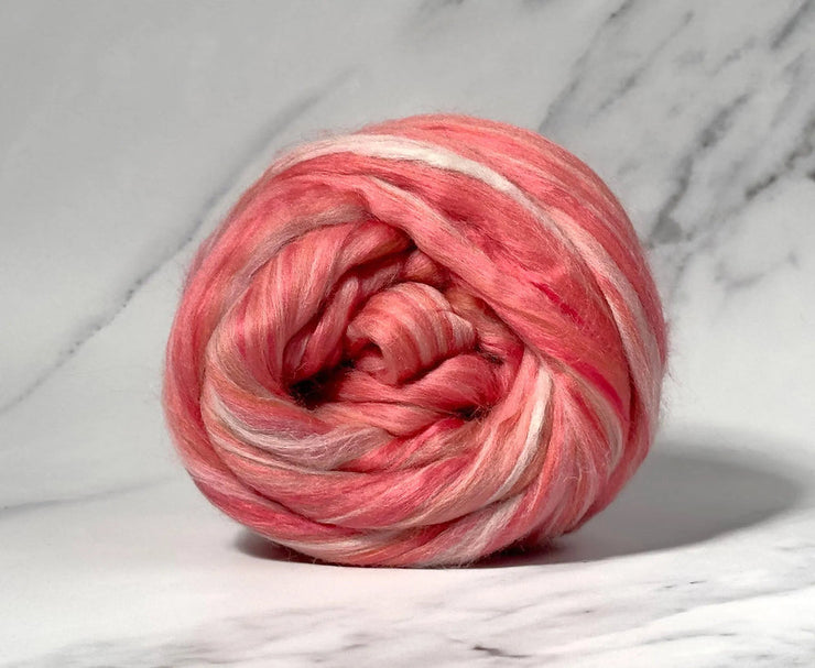 Merino Wool Blend Roving by the Ounce - Kahala Rose
