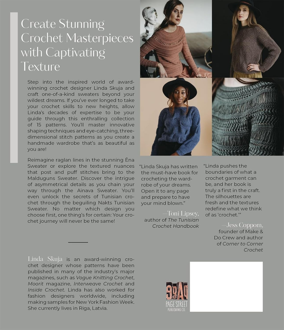 Crochet Sweaters with a Textured Twist: 15 Timeless Patterns for Gorgeous Handcrafted Garments by Linda Skuja