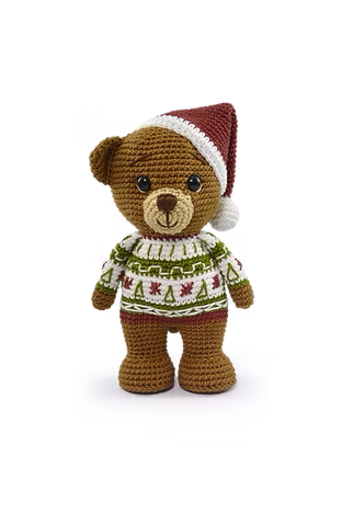 Toni the Bear of Joy Amigurumi Kit 2025 Christmas Collection by Circulo