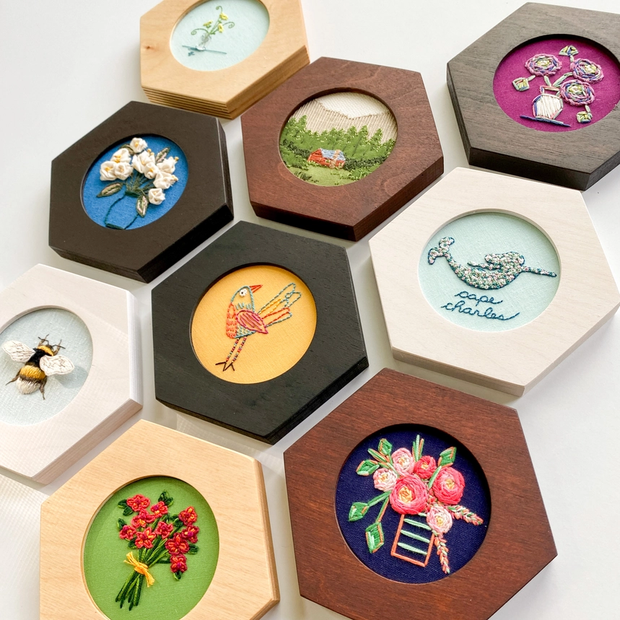 Hexagon Embroidery Hoop Frame for 3" Hoops