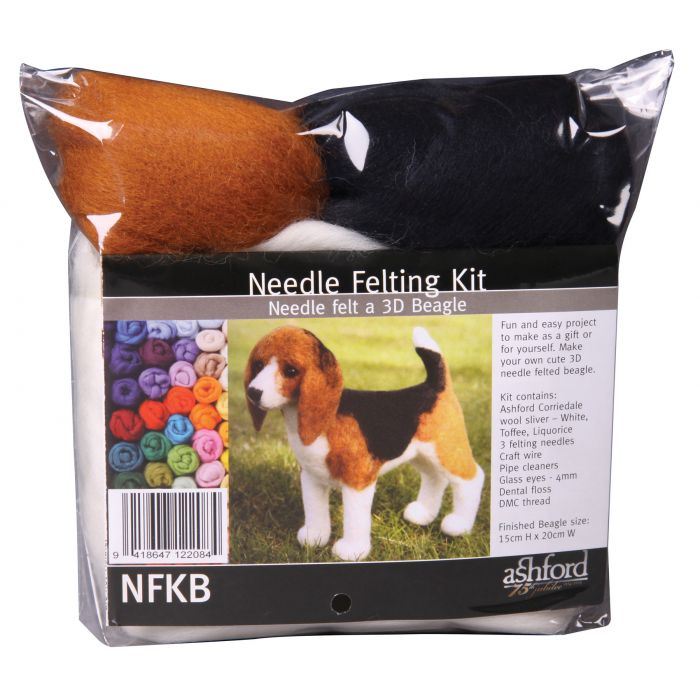 Needle Felting Kit - Beagle by Ashford Handicrafts