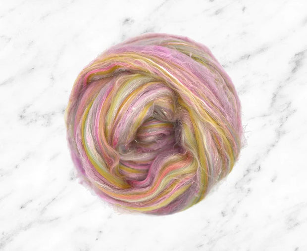 Merino Wool Blend Roving by the Ounce - Sprinkly Winkly