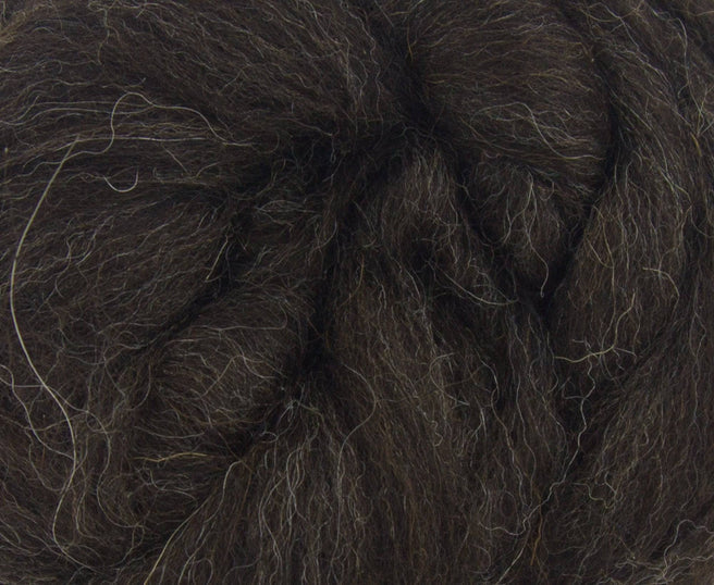 Black Shetland Top Roving