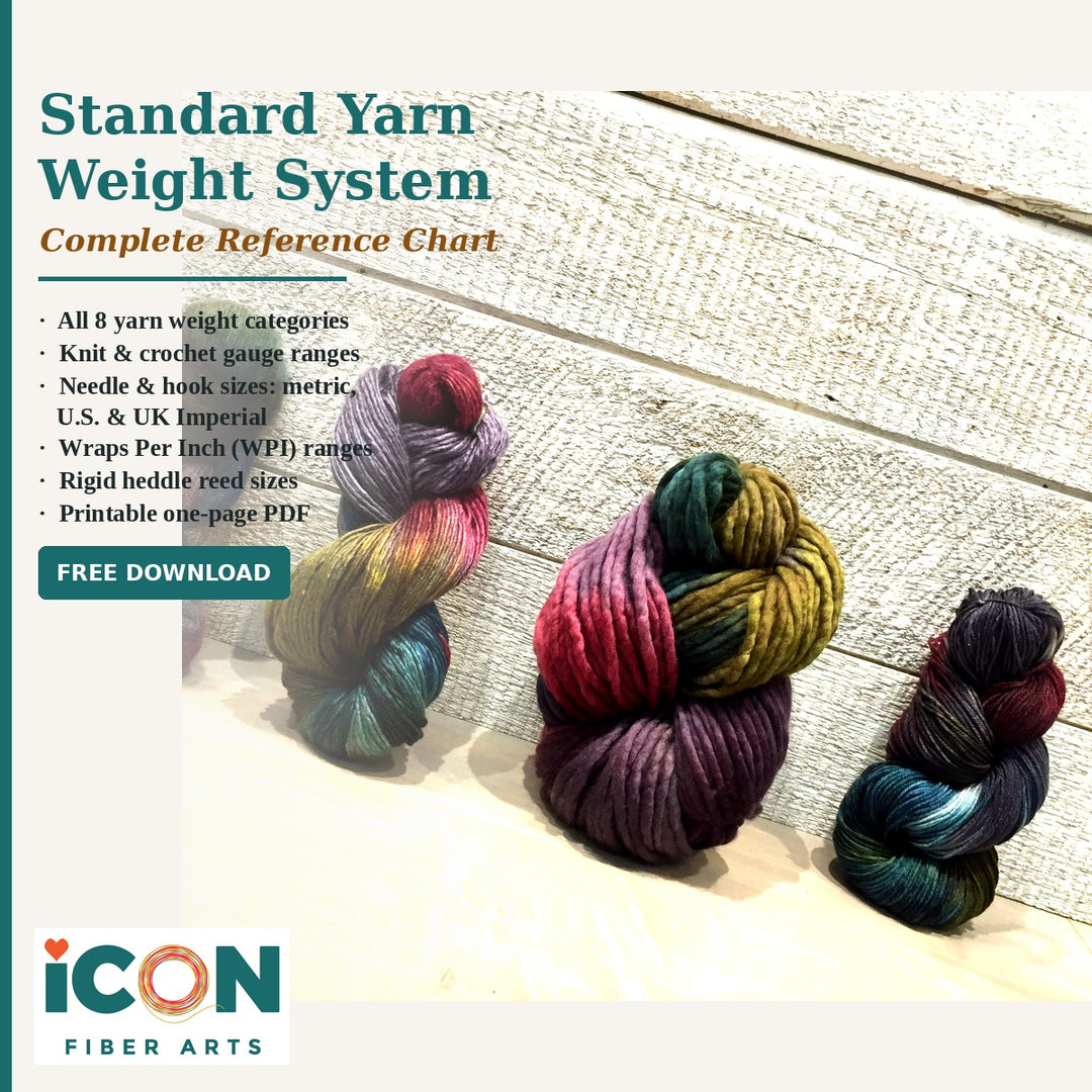 Standard Yarn Weight System Comparison Guide by Josh Steger - Free Digital Download
