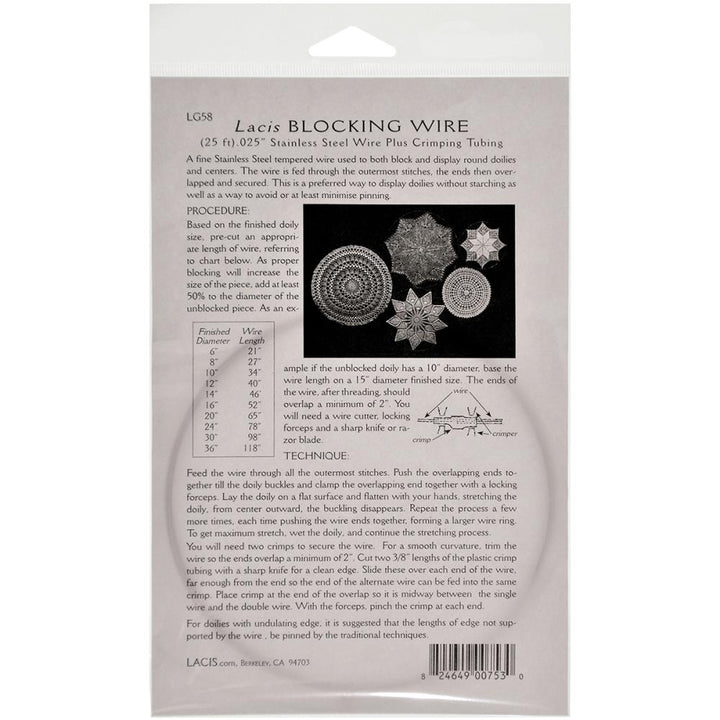 Blocking Wire 25ft .025" by Lacis