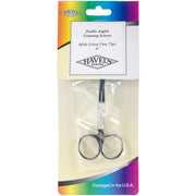 Double-curved trimmers are smaller in size for getting into hard to reach areas. Hand stays parallel to fabric.
