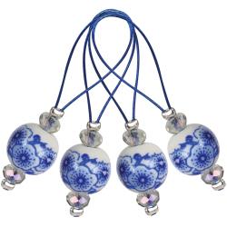 Zooni Stitch Markers Blooming Blue