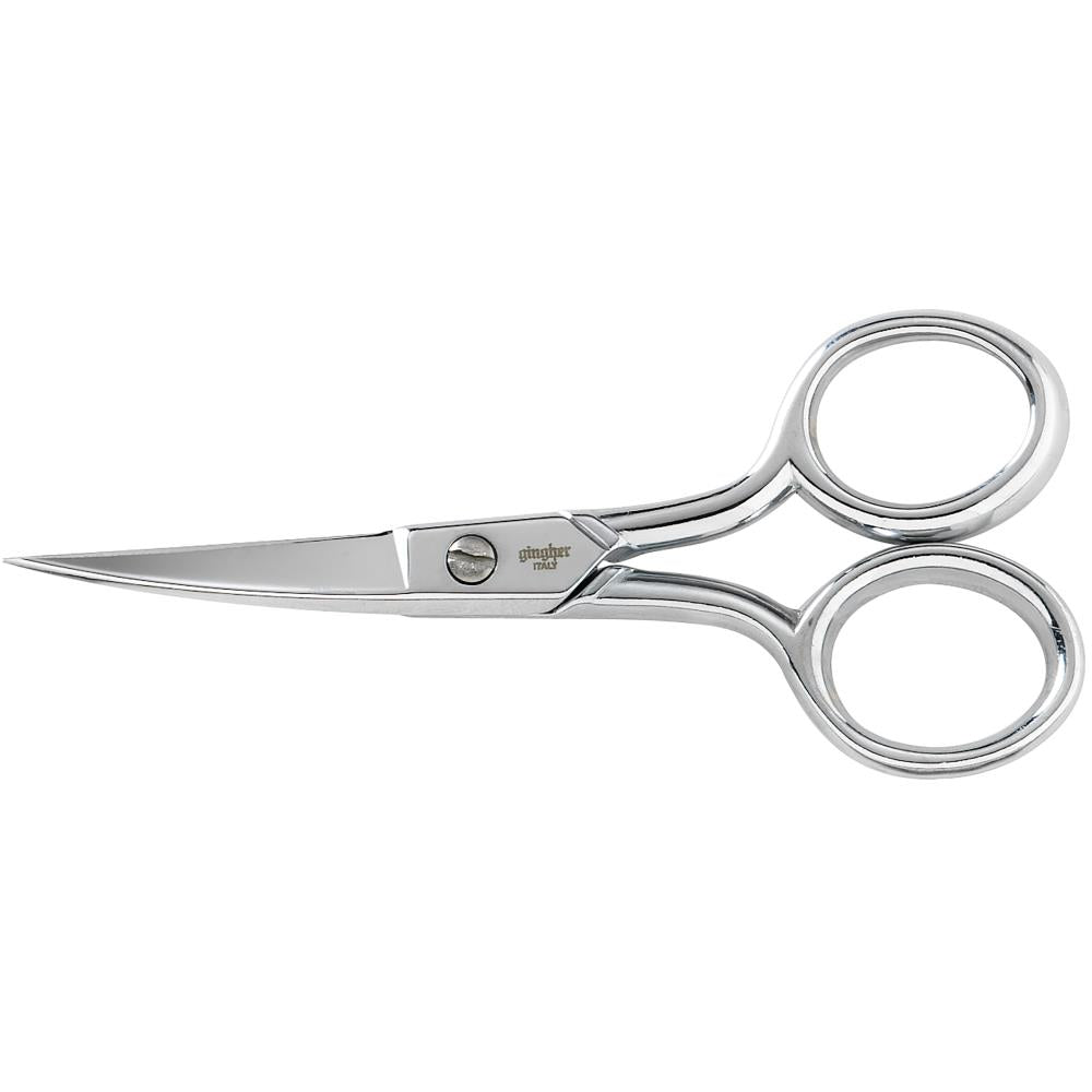 Sharp points for snipping tight threads. Have a stronger frame, perfect for cutting one layer of fabric, multiple strands of embroidery thread, and even lighter needlework yarn. The handsome, double-plated finish over nickel is durable. A protective leather sheath is included for storage. 