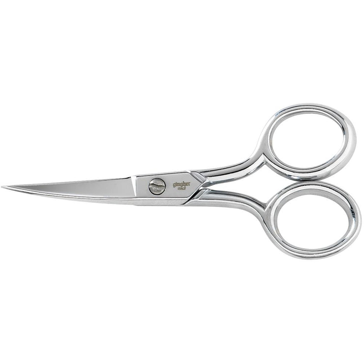 Sharp points for snipping tight threads. Have a stronger frame, perfect for cutting one layer of fabric, multiple strands of embroidery thread, and even lighter needlework yarn. The handsome, double-plated finish over nickel is durable. A protective leather sheath is included for storage. 
