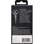 Sharp points for snipping tight threads. Have a stronger frame, perfect for cutting one layer of fabric, multiple strands of embroidery thread, and even lighter needlework yarn. The handsome, double-plated finish over nickel is durable. A protective leather sheath is included for storage. 