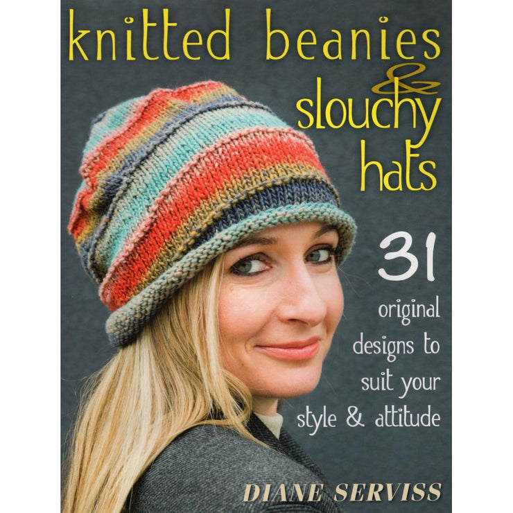 Preview all 31 finished projects in our exclusive Look Book! In Knitted Beanies & Slouchy Hats, Diane Serviss, the design force behind the fantastically successful Pixiebell, offers up 31 original designs in an incredible range of styles, utilizing a wide variety of textured stitches and colorwork techniques.- Beanies and slouchy hats have been and continue to be the fashion-forward choice for casual, comfortable headgear for both women and men. Designs feature colorwork like Fair Isle and argyle and textur