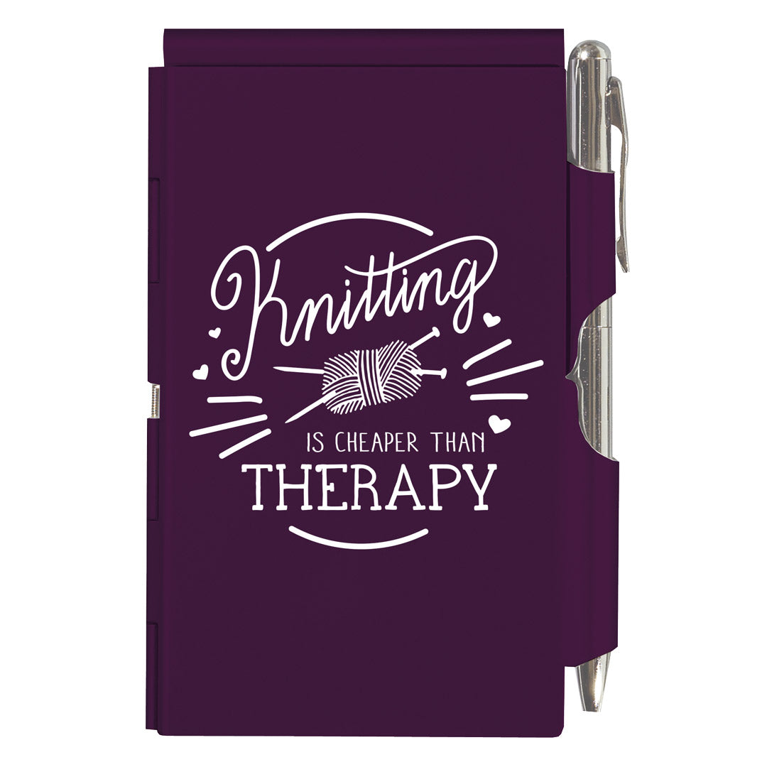 Knitting Flip Note with Pen