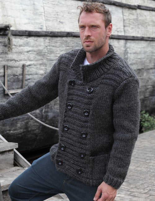 Billy Double Breasted Cardigan from Urban Knits Knitting Pattern Book by Jody Long