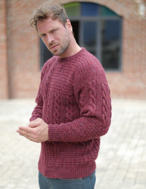 Matthew Cable Knit Sweater from Urban Knits Knitting Pattern Book by Jody Long