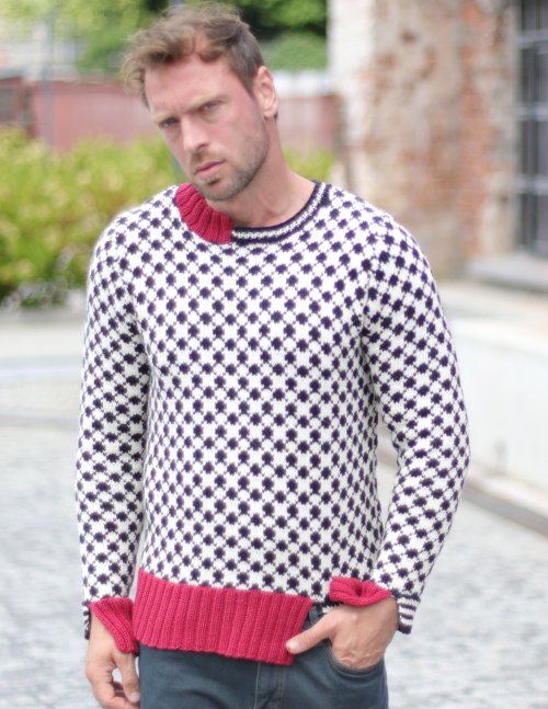Joshua Sweater from Urban Knits Knitting Pattern Book by Jody Long