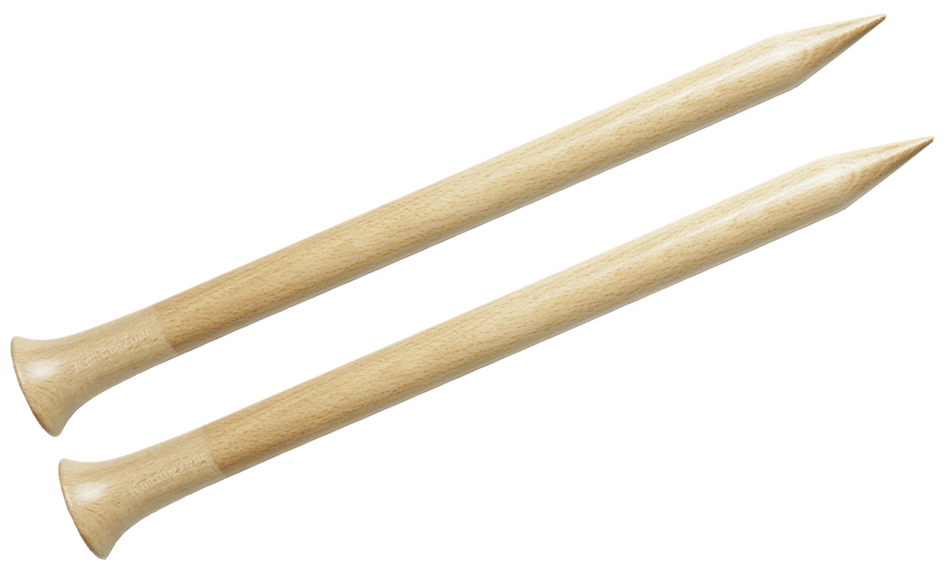 12" Nirvana Birch Single Point Jumbo Knitting Needles