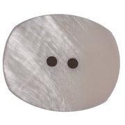 Polyester Button, Oval, 2 holes - Size: 23mm