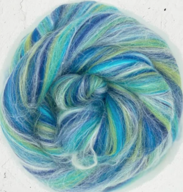 Merino Wool Blend Roving by the Ounce - Aquarius