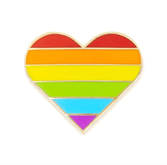 Rainbow Pride Heart Enamel Pin