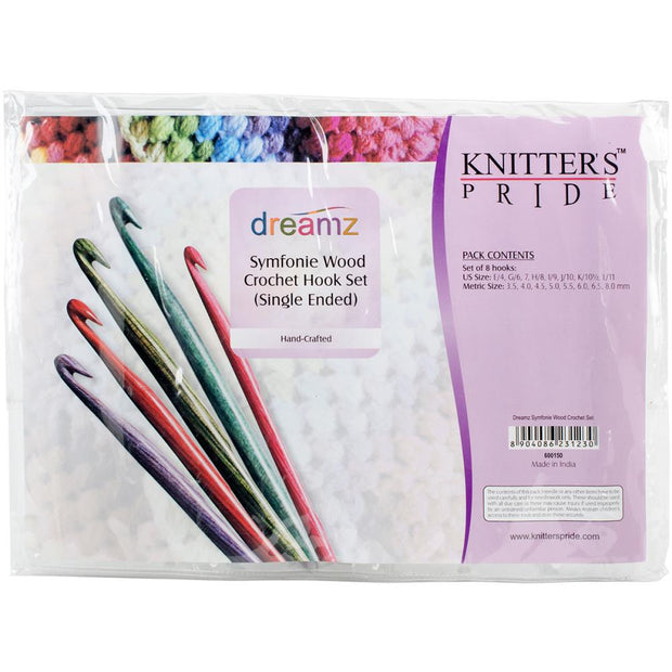 Dreamz Symfonie Wood Single Ended Crochet Hook Set by Knitter's Pride