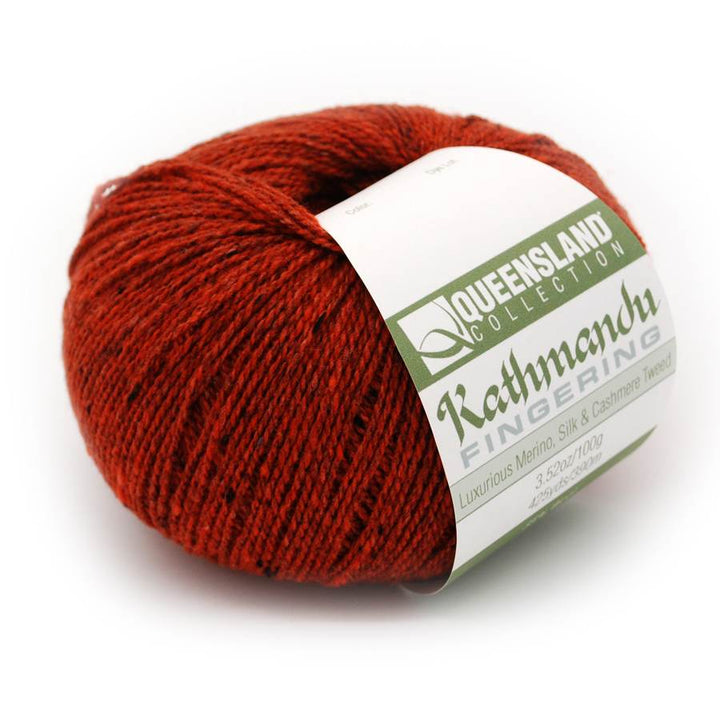 Kathmandu Fingering Luxurious Merino Wool, Silk, &amp; Cashmere Tweed Yarn