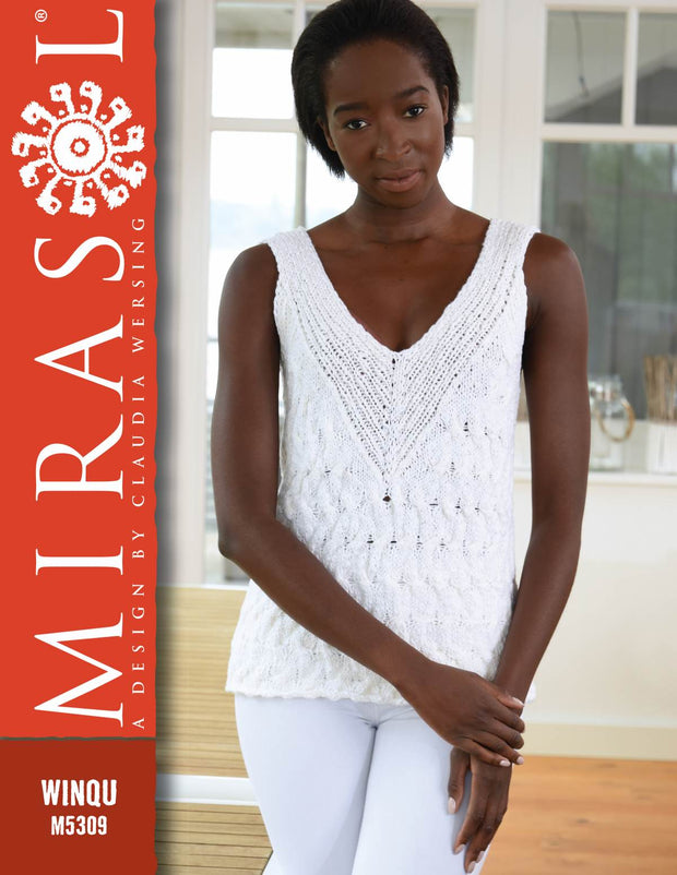 Bonita Tank Top Knitting Pattern for Winqu by Mirasol
