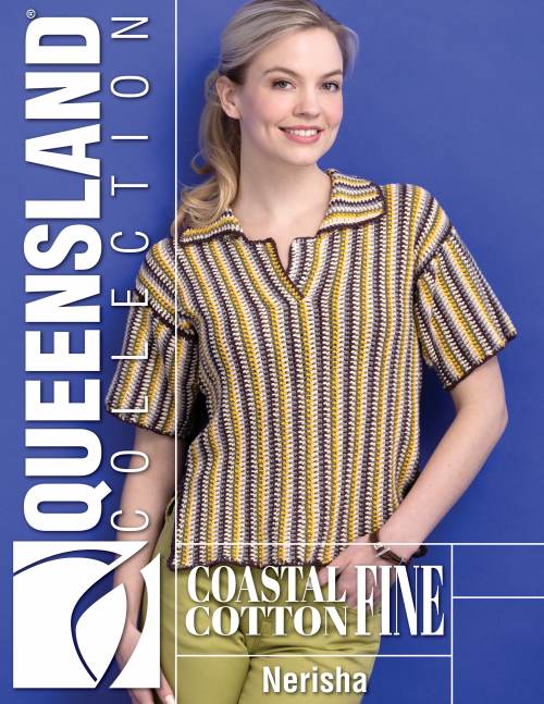 Nerisha Polo Top Crochet Pattern by Audrey Drysdale