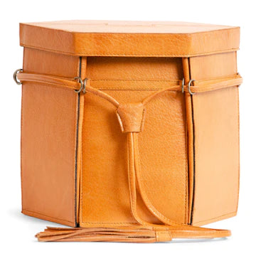 Evita XL Leather Embroidery Bag from Muud