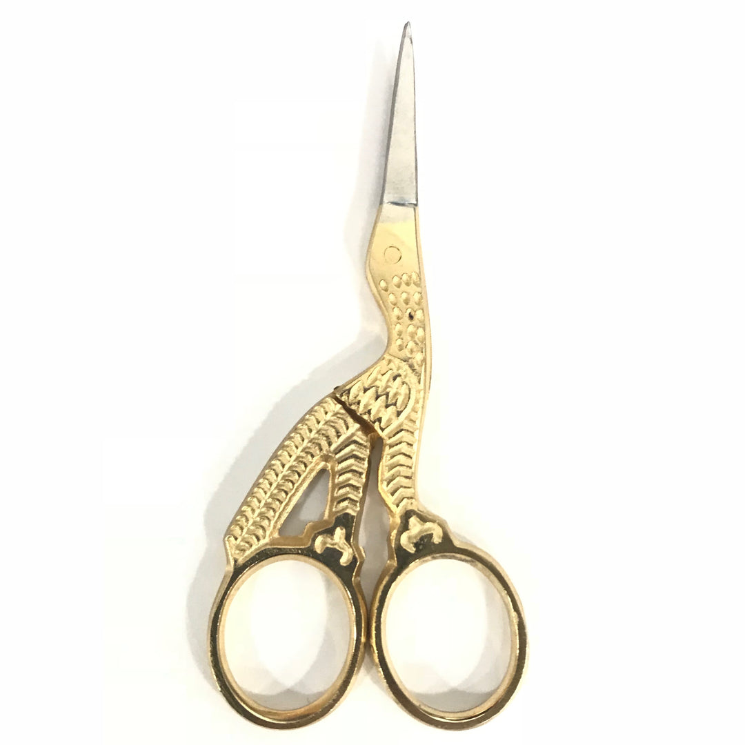 Gold Stork Embroidery Scissors 