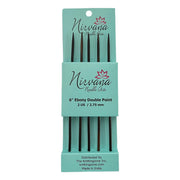 Nirvana 6" Ebony Double Point Needles
