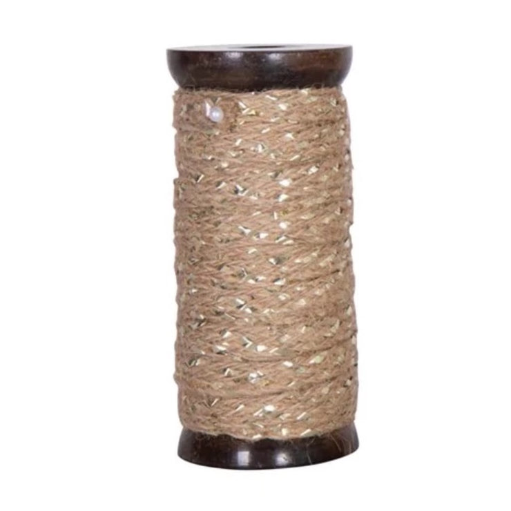 Gold & Jute Metallic Ribbon