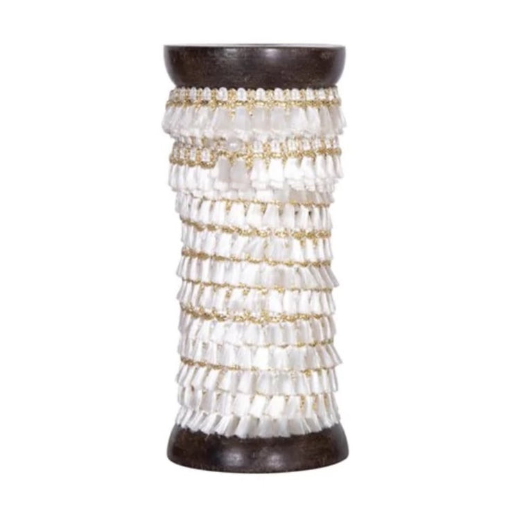 Gold & Cream Fringe Metallic Ribbon