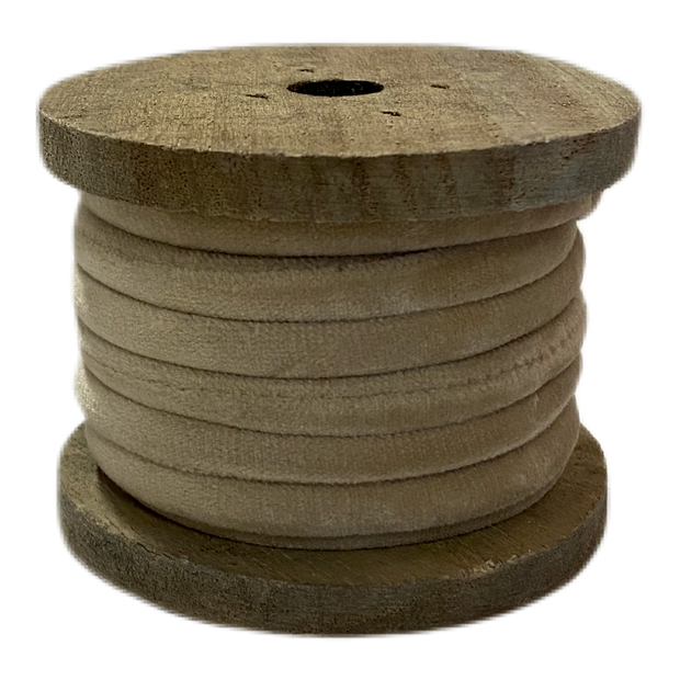 Velvet Cording on Wooden Spool Taupe