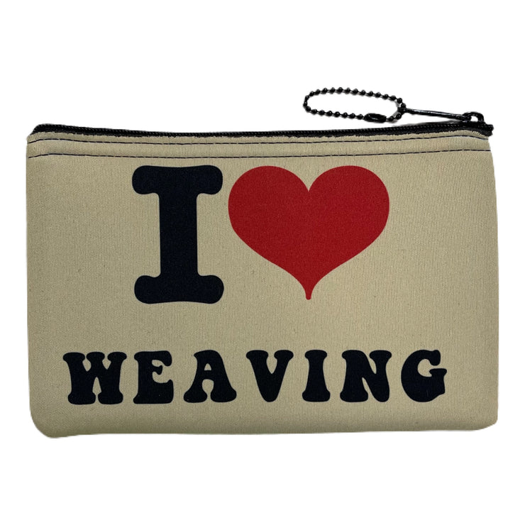 I LOVE WEAVING Notions Zipper Case 5"x8" Jim Spinx