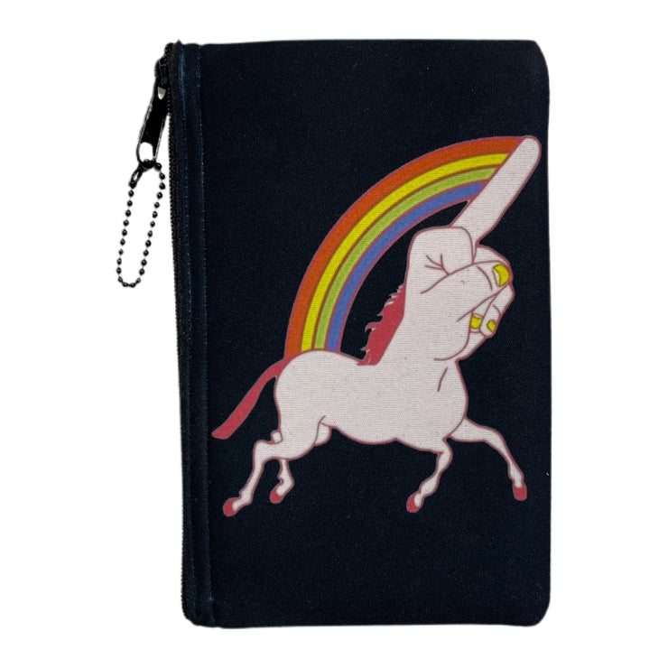 Unicorn Finger Rainbow Notions Zipper Case 5"x8"