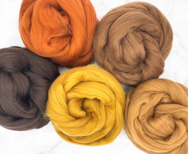 Merino Wool Roving 250g Mix Pack Solid Colors