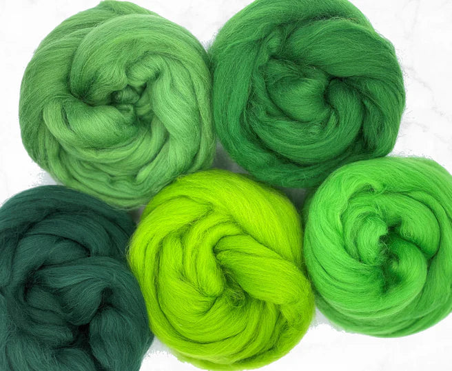 Green Palette Wool Roving