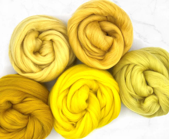Merino Wool Roving 250g Mix Pack Solid Colors