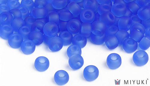 Miyuki 6/0 Glass Beads 150F - Transparent Frost Cornflower approx. 30 grams