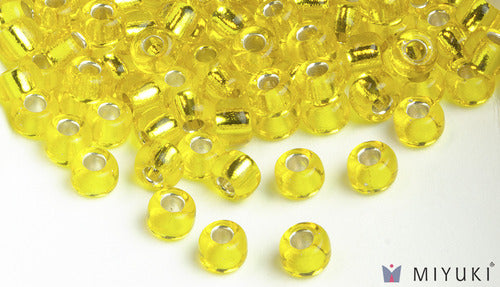 Miyuki 6/0 Glass Beads 6 - Silverlined Yellow approx. 30 grams
