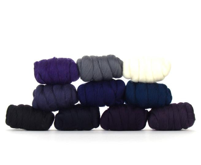 Merino Wool Roving 250g Mix Pack Solid Colors