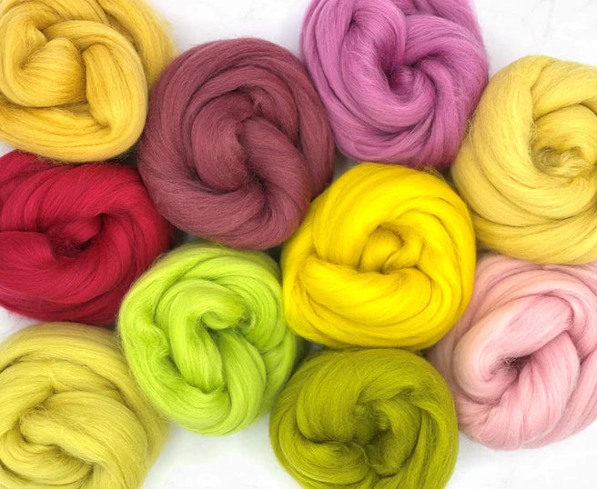 Merino Wool Roving for Felting and Spinning - The Yellows – The Yarn Tree -  fiber, yarn and natural dyes