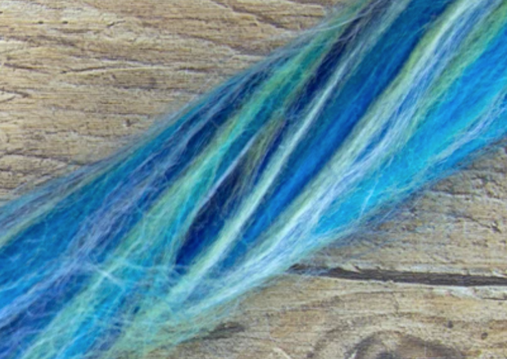 Merino Wool Blend Roving by the Ounce - Aquarius
