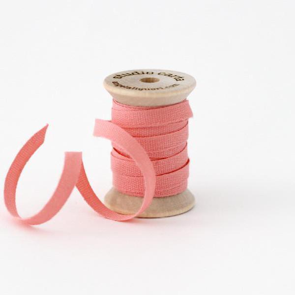 1/4" Italian Cotton Ribbon Spool 5 yards by Studio Carta Blossom Pink
