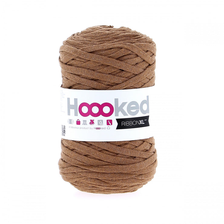 Hoooked Ribbon XL Yarn Caramel Brown