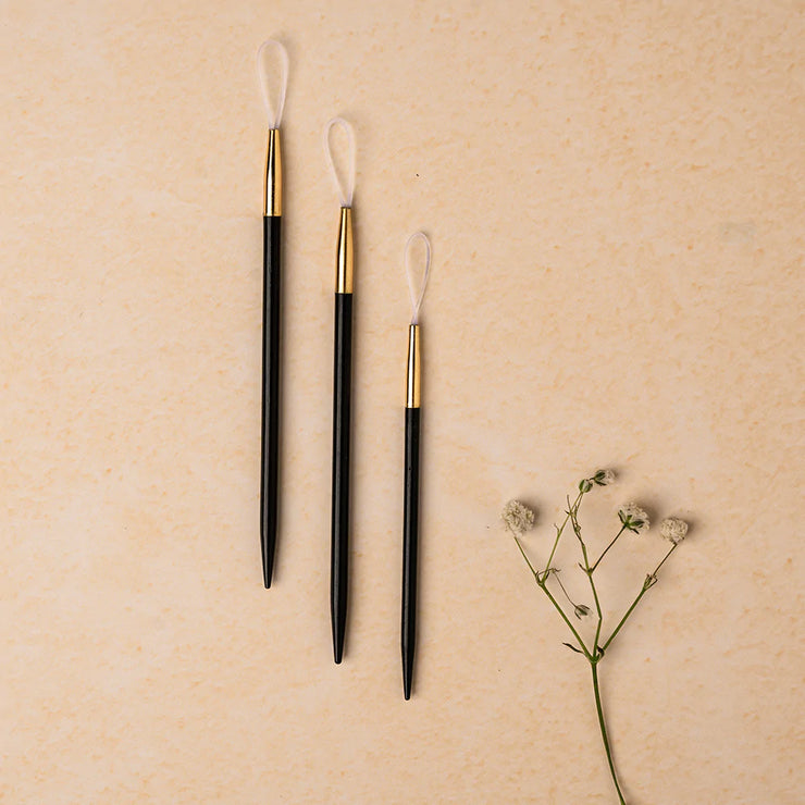 Ebony Finishing Needles (set of 3)